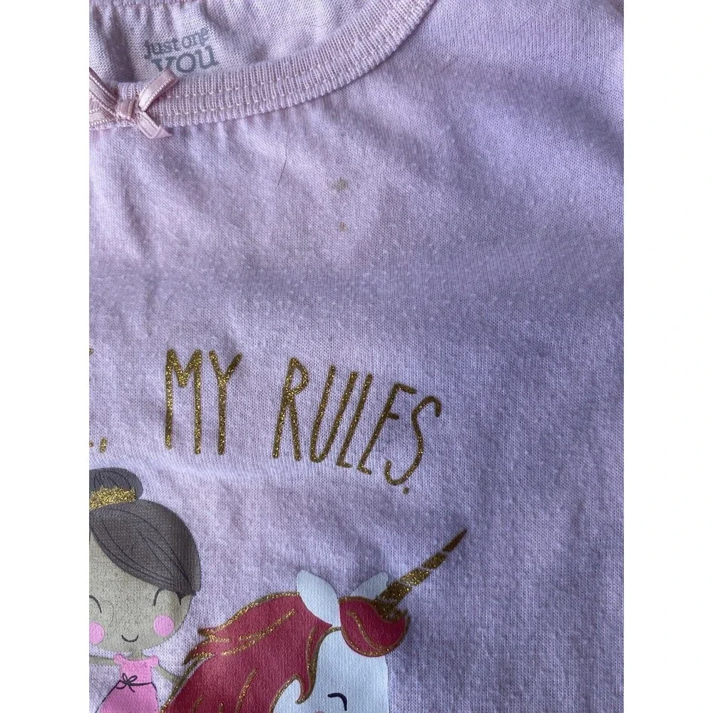 Just One You Carters Girls Pajamas Lot 5T 3 Sets Cat Unicorn Leopard PJs 7 Pc